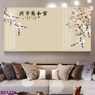 Tranh Chim và Hoa Trung Quốc Trang Trí Phòng Khách Sang Trọng, Tinh Tế, Hiện Đại