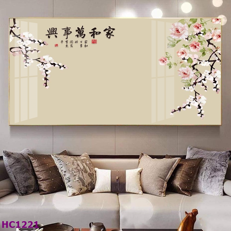 HC1221 Tranh Chim và Hoa Trung Quốc Trang Trí Phòng Khách Sang Trọng, Tinh Tế, Hiện Đại Tranh Chim và Hoa Trung Quốc Trang Trí Phòng Khách Sang Trọng, Tinh Tế, Hiện Đại