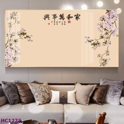 Tranh Chim và Hoa Trung Quốc Trang Trí Phòng Khách Sang Trọng, Tinh Tế, Hiện Đại