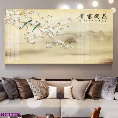 Tranh Chim và Hoa Trung Quốc Trang Trí Phòng Khách Sang Trọng, Tinh Tế, Hiện Đại