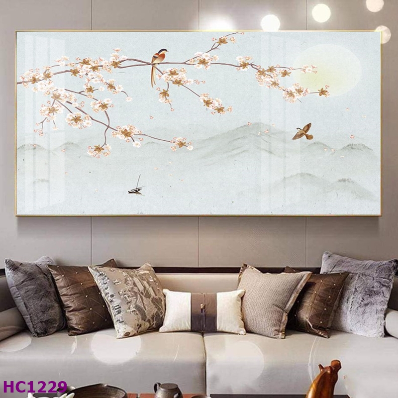 HC1229 Tranh Chim và Hoa Trung Quốc Trang Trí Phòng Khách Sang Trọng, Tinh Tế, Hiện Đại Tranh Chim và Hoa Trung Quốc Trang Trí Phòng Khách Sang Trọng, Tinh Tế, Hiện Đại