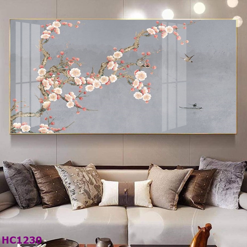 HC1230 Tranh Chim và Hoa Trung Quốc Trang Trí Phòng Khách Sang Trọng, Tinh Tế, Hiện Đại Tranh Chim và Hoa Trung Quốc Trang Trí Phòng Khách Sang Trọng, Tinh Tế, Hiện Đại