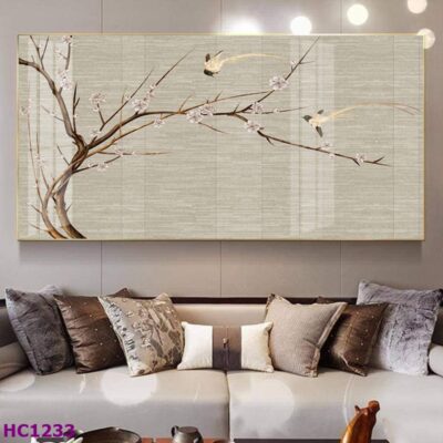 Tranh Chim và Hoa Trung Quốc Trang Trí Phòng Khách Sang Trọng, Tinh Tế, Hiện Đại