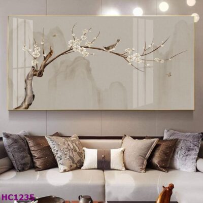 Tranh Chim và Hoa Trung Quốc Trang Trí Phòng Khách Sang Trọng, Tinh Tế, Hiện Đại