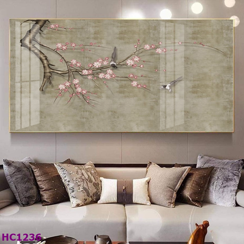HC1236 Tranh Chim và Hoa Trung Quốc Trang Trí Phòng Khách Sang Trọng, Tinh Tế, Hiện Đại Tranh Chim và Hoa Trung Quốc Trang Trí Phòng Khách Sang Trọng, Tinh Tế, Hiện Đại