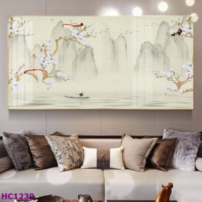 Tranh Chim và Hoa Trung Quốc Trang Trí Phòng Khách Sang Trọng, Tinh Tế, Hiện Đại