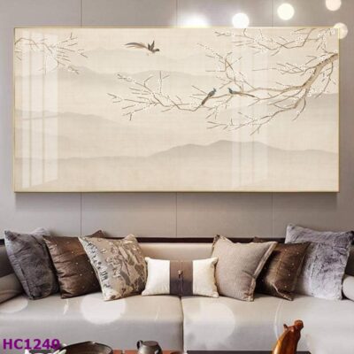 Tranh Chim và Hoa Trung Quốc Trang Trí Phòng Khách Sang Trọng, Tinh Tế, Hiện Đại