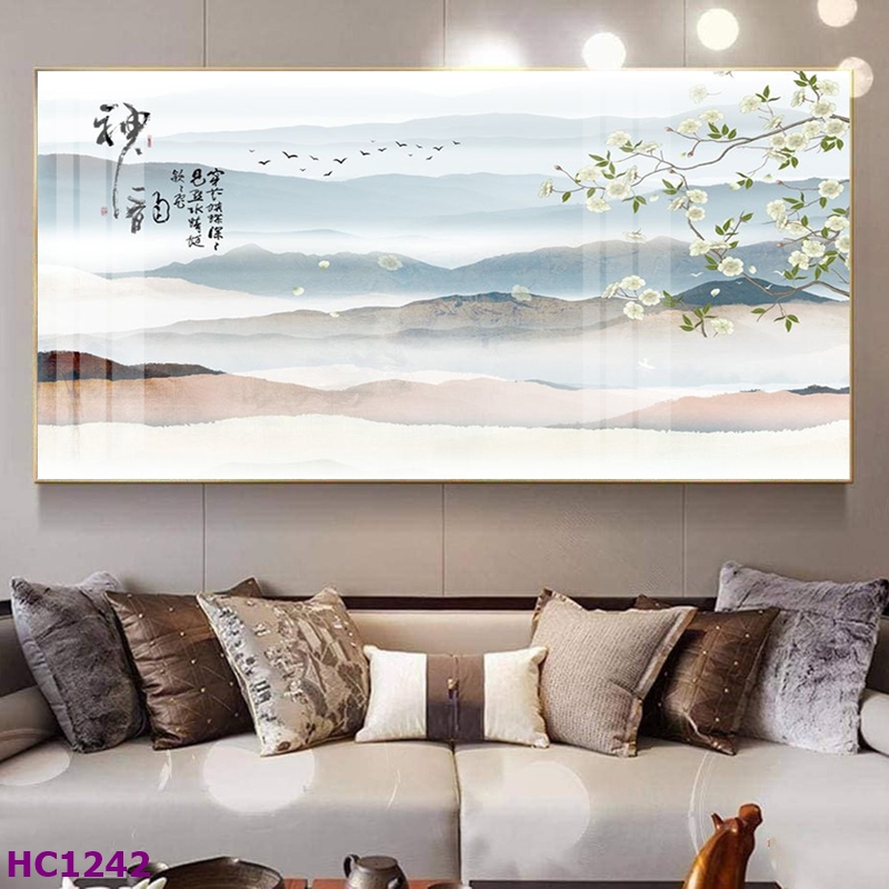 HC1242 Tranh Chim và Hoa Trung Quốc Trang Trí Phòng Khách Sang Trọng, Tinh Tế, Hiện Đại Tranh Chim và Hoa Trung Quốc Trang Trí Phòng Khách Sang Trọng, Tinh Tế, Hiện Đại