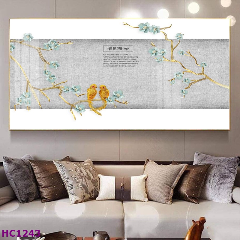 HC1243 Tranh Chim và Hoa Trung Quốc Trang Trí Phòng Khách Sang Trọng, Tinh Tế, Hiện Đại Tranh Chim và Hoa Trung Quốc Trang Trí Phòng Khách Sang Trọng, Tinh Tế, Hiện Đại
