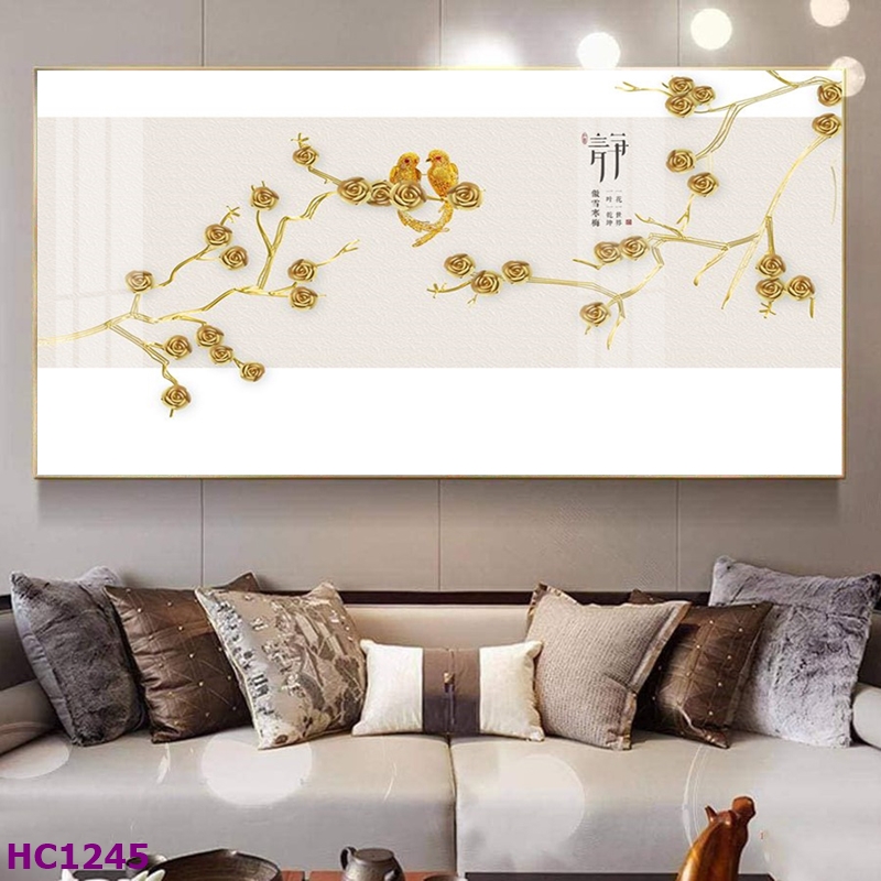 HC1245 Tranh Chim và Hoa Trung Quốc Trang Trí Phòng Khách Sang Trọng, Tinh Tế, Hiện Đại Tranh Chim và Hoa Trung Quốc Trang Trí Phòng Khách Sang Trọng, Tinh Tế, Hiện Đại