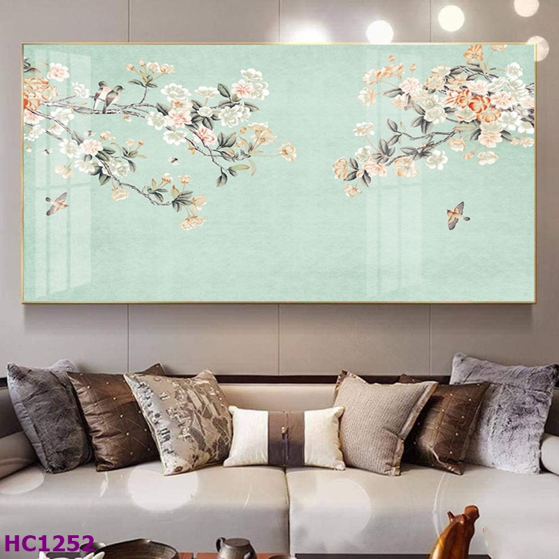 HC1252 Tranh Chim và Hoa Trung Quốc Trang Trí Phòng Khách Sang Trọng, Tinh Tế, Hiện Đại Tranh Chim và Hoa Trung Quốc Trang Trí Phòng Khách Sang Trọng, Tinh Tế, Hiện Đại