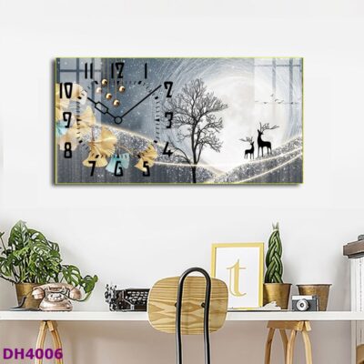 Đồng hồ tráng gương ngang hiện đại