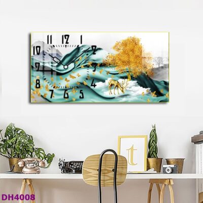 Đồng hồ tráng gương ngang hiện đại