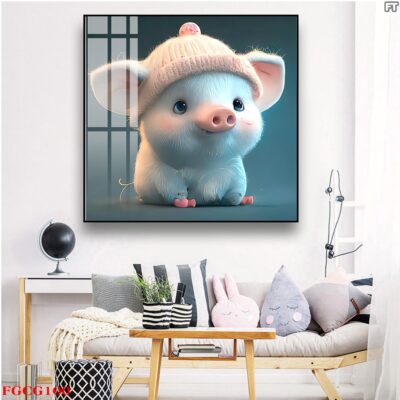 Tranh tráng gương 12 con giáp