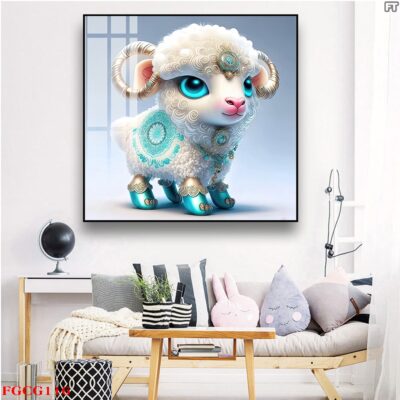 Tranh tráng gương 12 con giáp