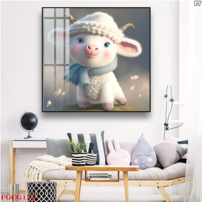 Tranh tráng gương 12 con giáp