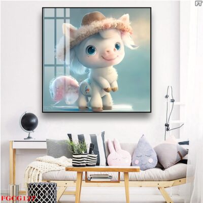 Tranh tráng gương 12 con giáp