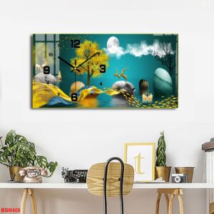 tranh đồng hồ tráng gương